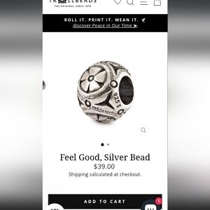 Trollbeads Feel Good Silver Bead